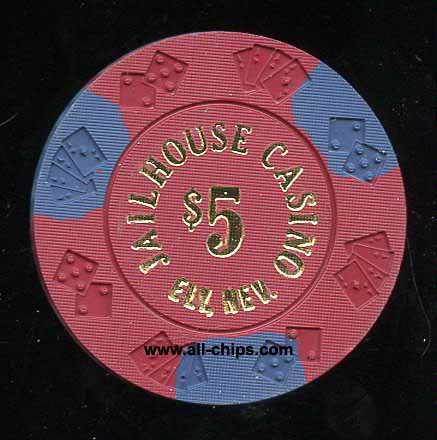 $5 Jailhouse Casino 1st issue 1984 Ely, NV