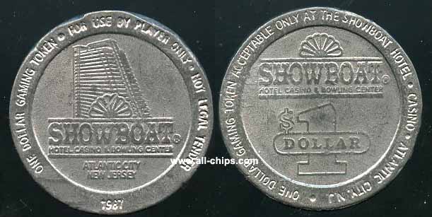 T SHO-1 $1 Showboat Counterfeit Slot Slug