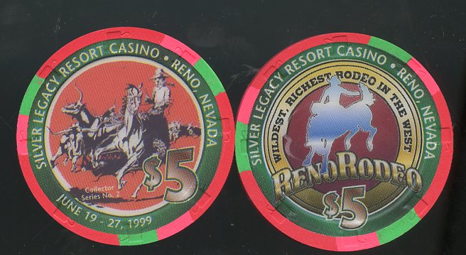 $5 Silver Legacy Reno Rodeo June 19-27 1999 #1 of 2