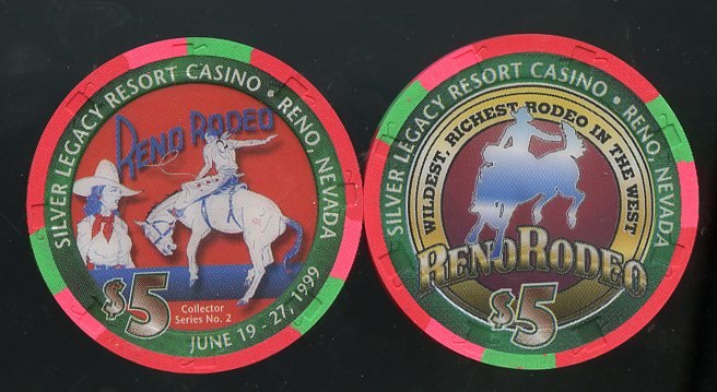 $5 Silver Legacy Reno Rodeo June 19-27 1999 #2 of 2