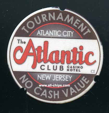 ACH-NCV Black Atlantic Club Notched Tournament Chip