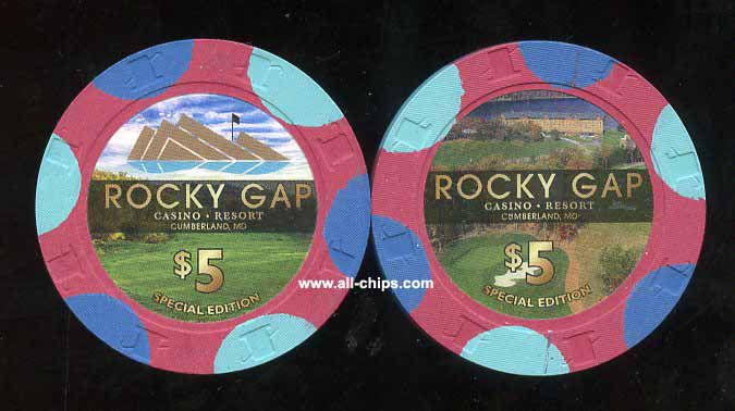 $5 Rocky Gap Casino Resort Special Edition Cumberland, MD.