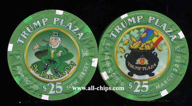 TPP-25g Trump Plaza $25 St. Patricks Day 2003 LTD 300 