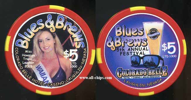 $5 Colorado Belle Blues & Brews 5th Annual Festival Miss Hawaiian Tropic 2003 