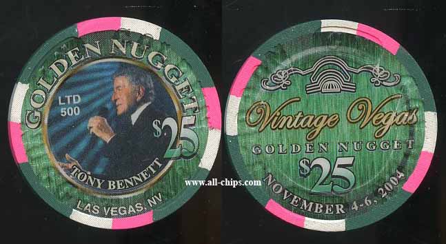 $25 Golden Nugget Tony Bennett Vintage Vegas Nov 4-6 2004