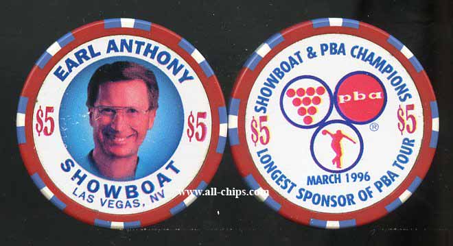 $5 Showboat 1996 Pro Bowling Champions Earl Anthony