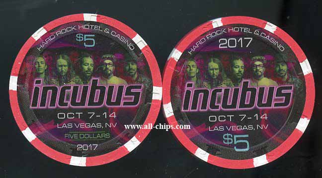 $5 Incubus Oct 2017 Residency Hard Rock 