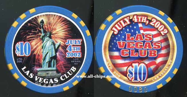 $10 Las Vegas Club 4th of July 2002