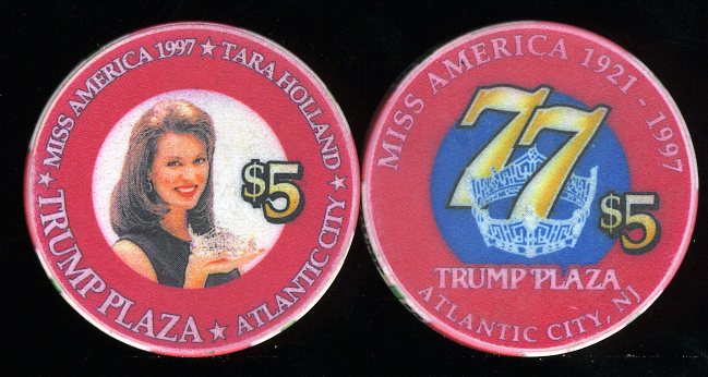 TPP-5k CC $5 Trump Plaza  Miss America 1997 Tara Holland