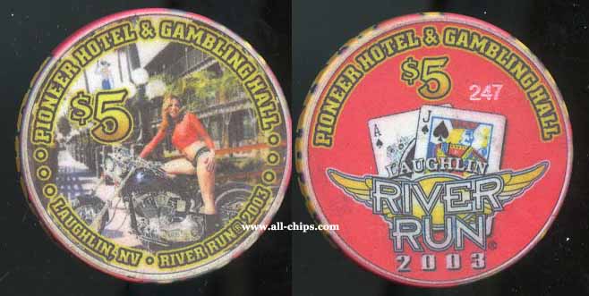 $5 Pioneer Laughlin River Run 2003 Red Shirt