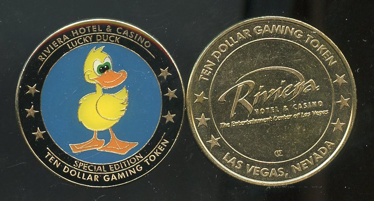 $10 Riviera Colorized Lucky Duck Slot Token