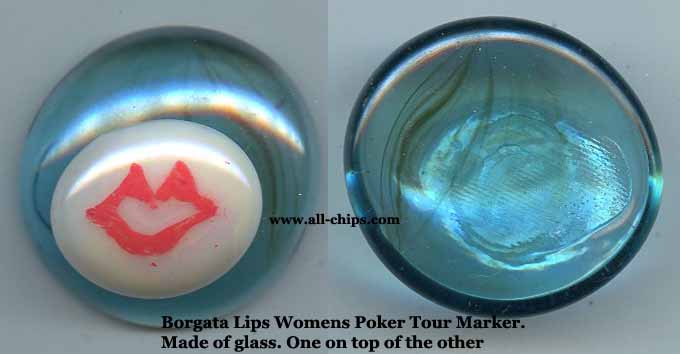 Bograta LIPS Womens Poker Tour Glass Table marker