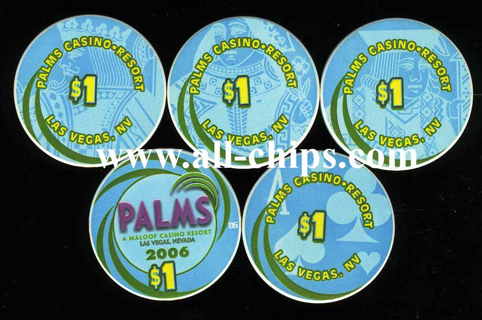 $1 Palms 2006 Ace , King , Queen , Jack 4 Chip set