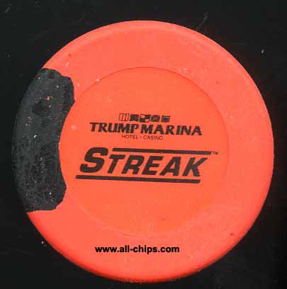 Trump Marina Rare Streak Chip From Game that never panned out (Dark Orange)