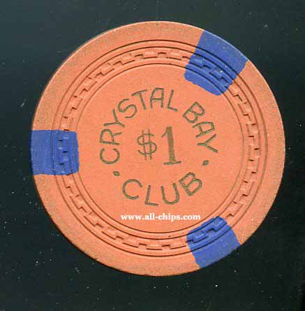 $1 Crystal Bay Club 2nd issue Lake Tahoe 1950s
