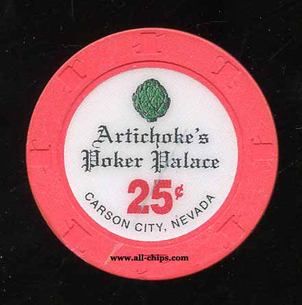 25 Artichokes Poker Palace Carson City, NV.