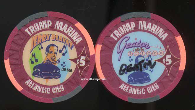 MAR-5ac Trump Marina $5 Jerry Blavat Autographed