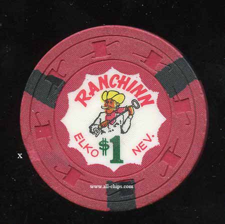 $1 Ranchinn Elko, NV 2nd issue 1964 chipped