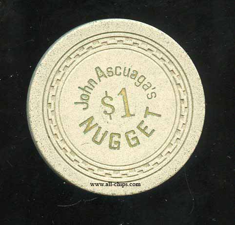 $1 John Ascuagas Nugget 1st issue 1960 Sparks
