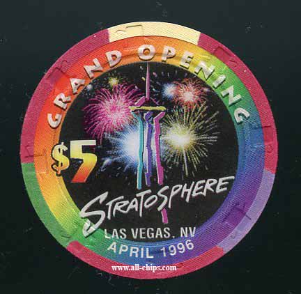 $5 Stratosphere Grand Opening April 1996 COTY 1996 Chip of the Year