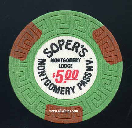 $5 Sopers Montgomery Lodge 2nd issue 1980s