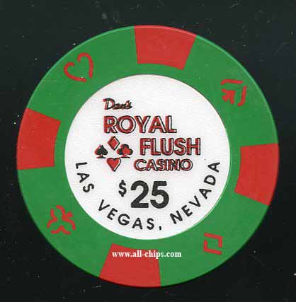 $25 Dan's Royal Flush Casino 1st issue 1991