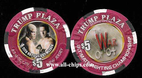 TPP-5ag $5 Trump Plaza  UFC War of '04 Tito Ortiz vs Guy Mezger Boxing UFC