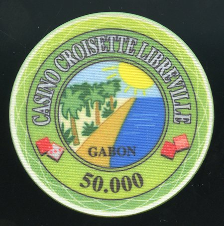 50,000 Casino Croisette Libreville Gabon Chipco Sample chipco back