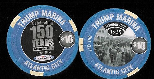 MAR-10n Trump Marina $10 1925 Haddon Hall 150th Annaversary chip Very Limited Only(150)