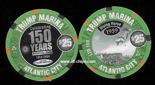 MAR-25l Trump Marina $25 150th Annaversary chip Very Limited Only(150)