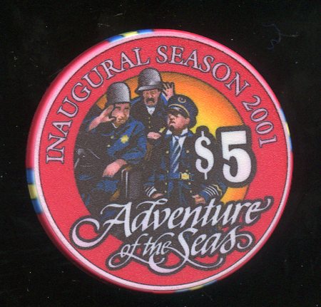 $5 Royal Caribbean Inaugural Season 2001 Adventure of the Seas
