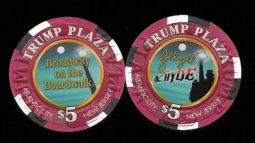 TPP-5ai $5 Trump Plaza Jekyll & Hyde Broadway on the Boardwalk