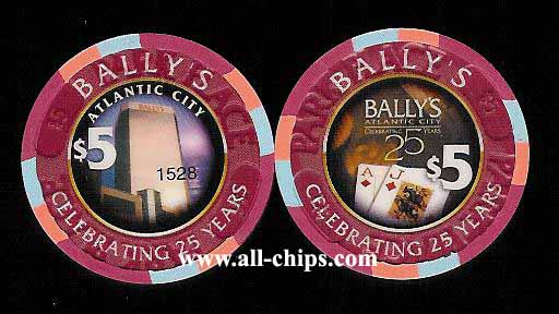 BPP-5l $5 Ballys  Celebrating 25 years