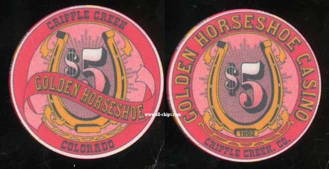 $5 Golden Horseshoe Casino 1st issue 1992 Cripple Creek, CO.
