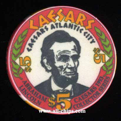 CAE-5k Caesaer $5 1993 Celebrity Series Abraham Lincoln