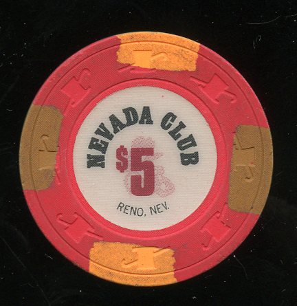$5 Nevada Club 6th issue 1989 Reno