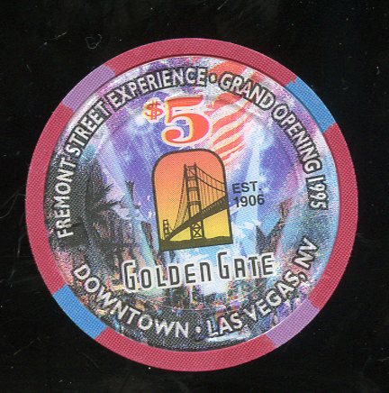 $5 Golden Gate Fremont Street Experience Grand Opening 1995
