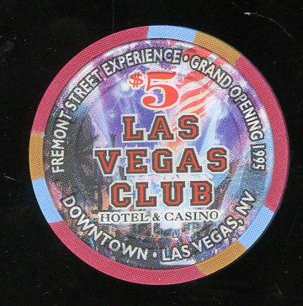 $5 Las Vegas Club Fremont Street Experience Grand Opening 1995