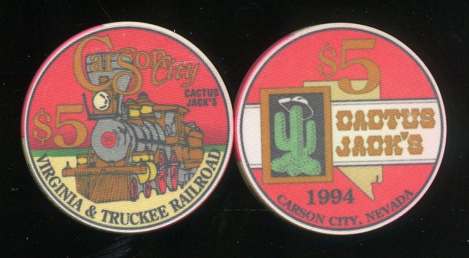 $5 Cactus Jacks 1994 Virginia & Truckee Railroad