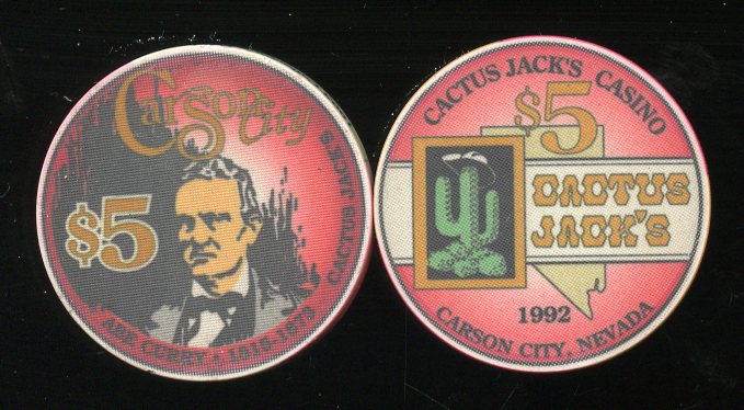 $5 Cactus Jacks 1993 Abe Curry 1815-1873