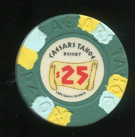 $25 Caesars Tahoe 2nd issue 1980s