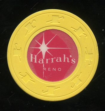 Harrahs Reno Roulette Yellow Red 1970s