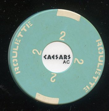 Caesars AC 3rd issue Roulette Lt. Blue Table 2