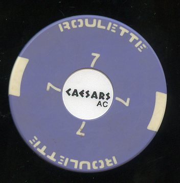 Caesars AC 3rd issue Roulette Blue Table 7
