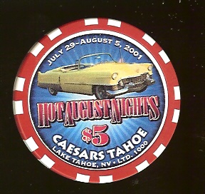 $5 CaesarsTahoe Hot August Nights 2001 Old Cars