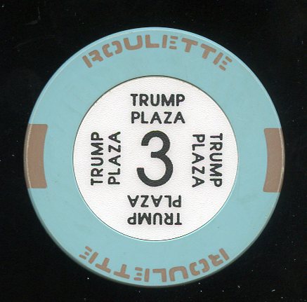 Trump Plaza 2nd issue Roulette Lt Blue Table 3