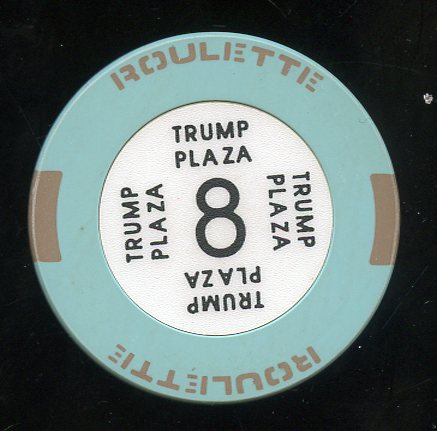 Trump Plaza 2nd issue Roulette Lt Blue Table 8