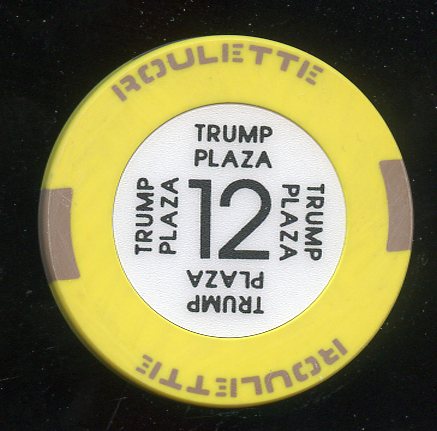 Trump Plaza 2nd issue Roulette Yellow Table 12