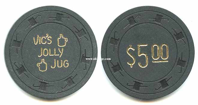 $5 Vics Jolly Jug Casino 1st issue 1965 