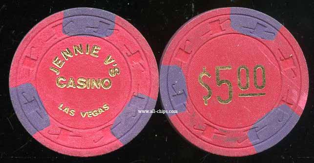 $5 Jennie V's Casino 1st issue 1976